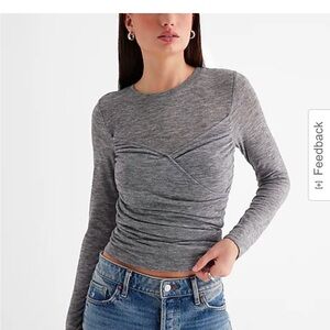 NWT Gray Long Sleeve Top